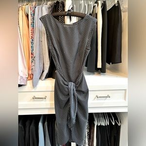 Michael Kors Sleeveless Dress, Blue & White Polka Dots, Size 6